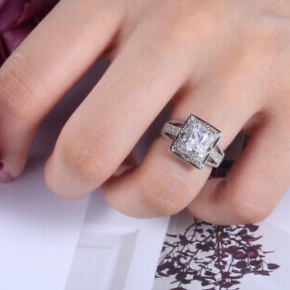 New 925 Sterling silver diamond stone ring - Picture 7 of 7